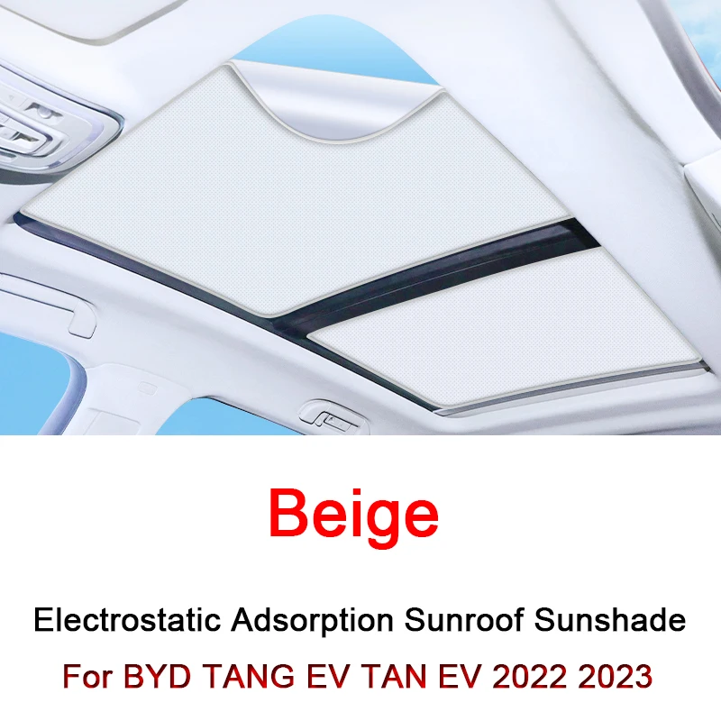 

For BYD TANG EV TAN EV 2022 2023 2024 Electrostatic Adsorption Car Roof Sunshade Skylight Blind Shading Windshield Sunroof Cover