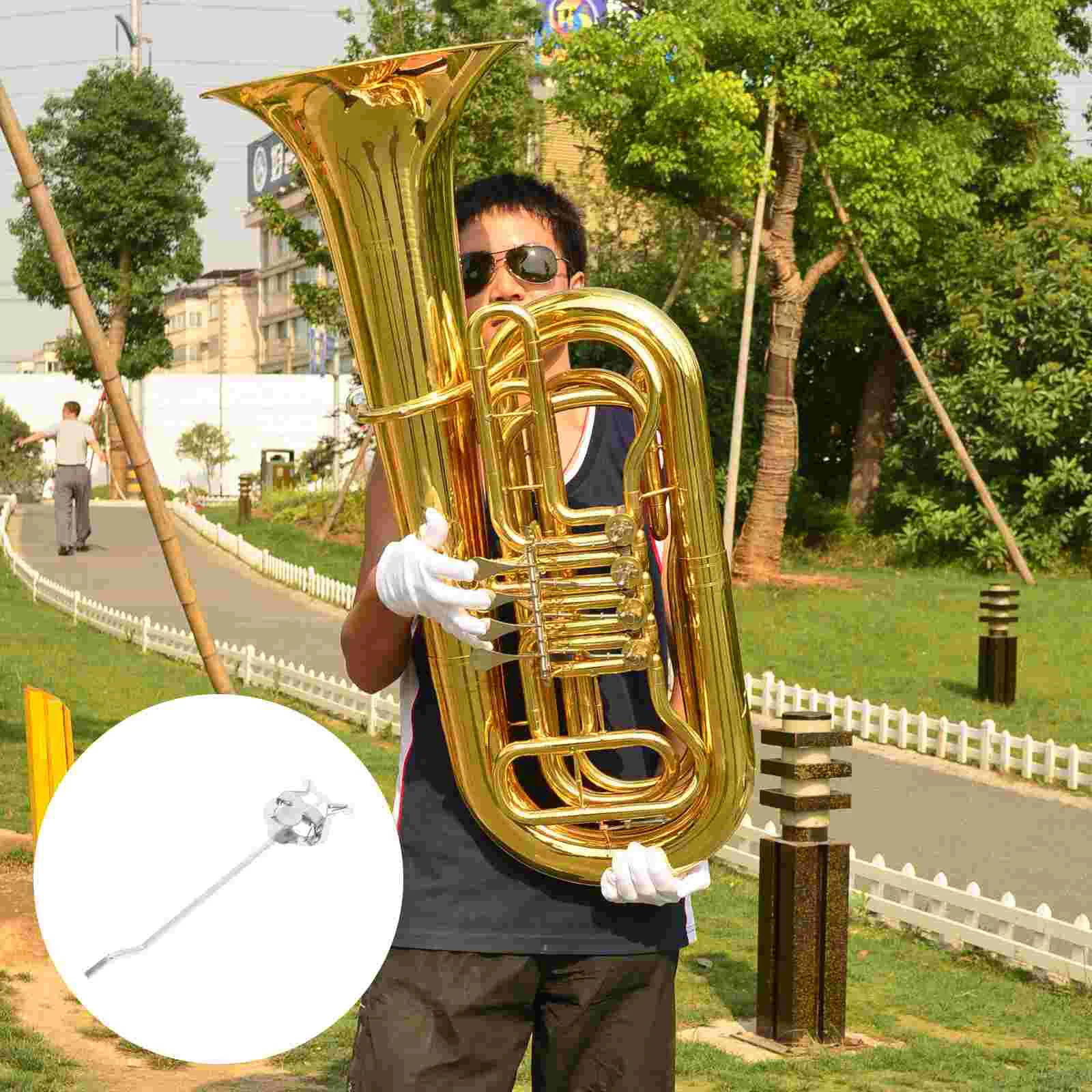 Staffe Metalliche Tuba Marching Lyre Sassofono Marching Lyre Contralto Sassofono Foglio Music Clip Stand Acciaio Inossidabile Sax Lyre Clamp