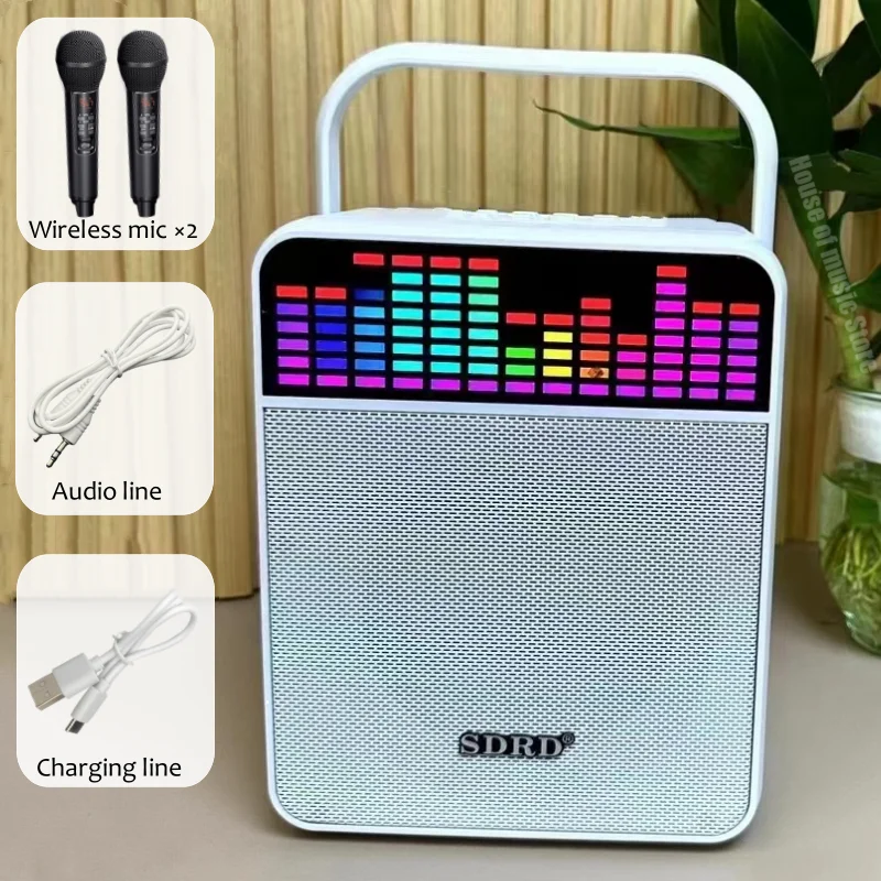 Rgb Light Subwoofer Active Woofer Sistema Home Theater Party Dj Bass Altoparlanti Bluetooth Portatili Wireless Con Doppio Regalo Micropho