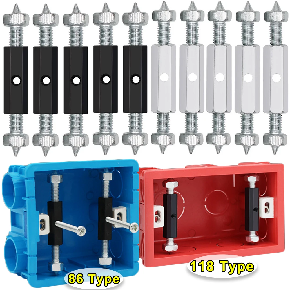 Wall switch socket repairer Wall Switch Socket Cassette Repair Kit Universal Insulate Socket Box Screw Support Rod Wrench 86/118 Type Electrical Accessories