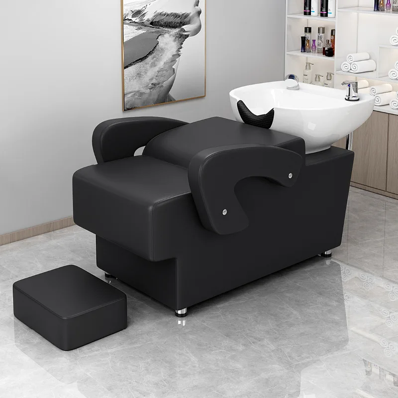 Professional Reclining Shampoo Chair Washing Hair Sink Stylist Hairwash Bed Head Spa Silla Para Lavar Cabello Salon Furniture professional foldable bed aesthetic reclining pedicure massage lounger bed mattresses camas portatil massage furniture mq50mb