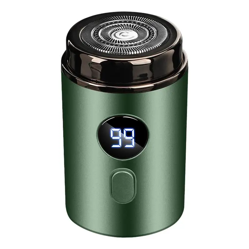 Small Electric Shaver Travel-Sized Beard Trimmer with Digital Display Face Shaving Kit Rechargeable Face Shaver for Dad 2
