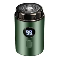Small Electric Shaver Travel-Sized Beard Trimmer with Digital Display Face Shaving Kit Rechargeable Face Shaver for Dad 2