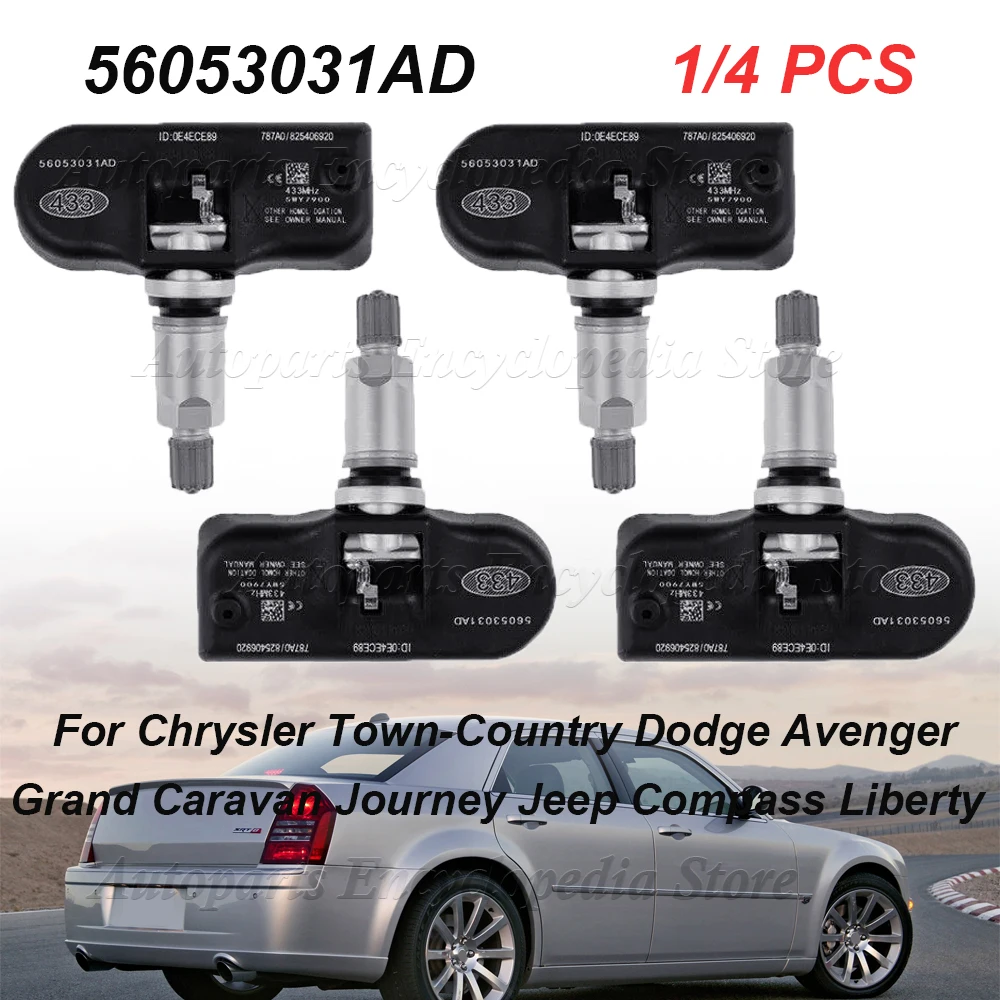 56029398AB タイヤ空気圧監視システム (TPMS) センサー タイヤ空気圧センサー タイヤ空気圧モニタリングセンサー TPMS、4個