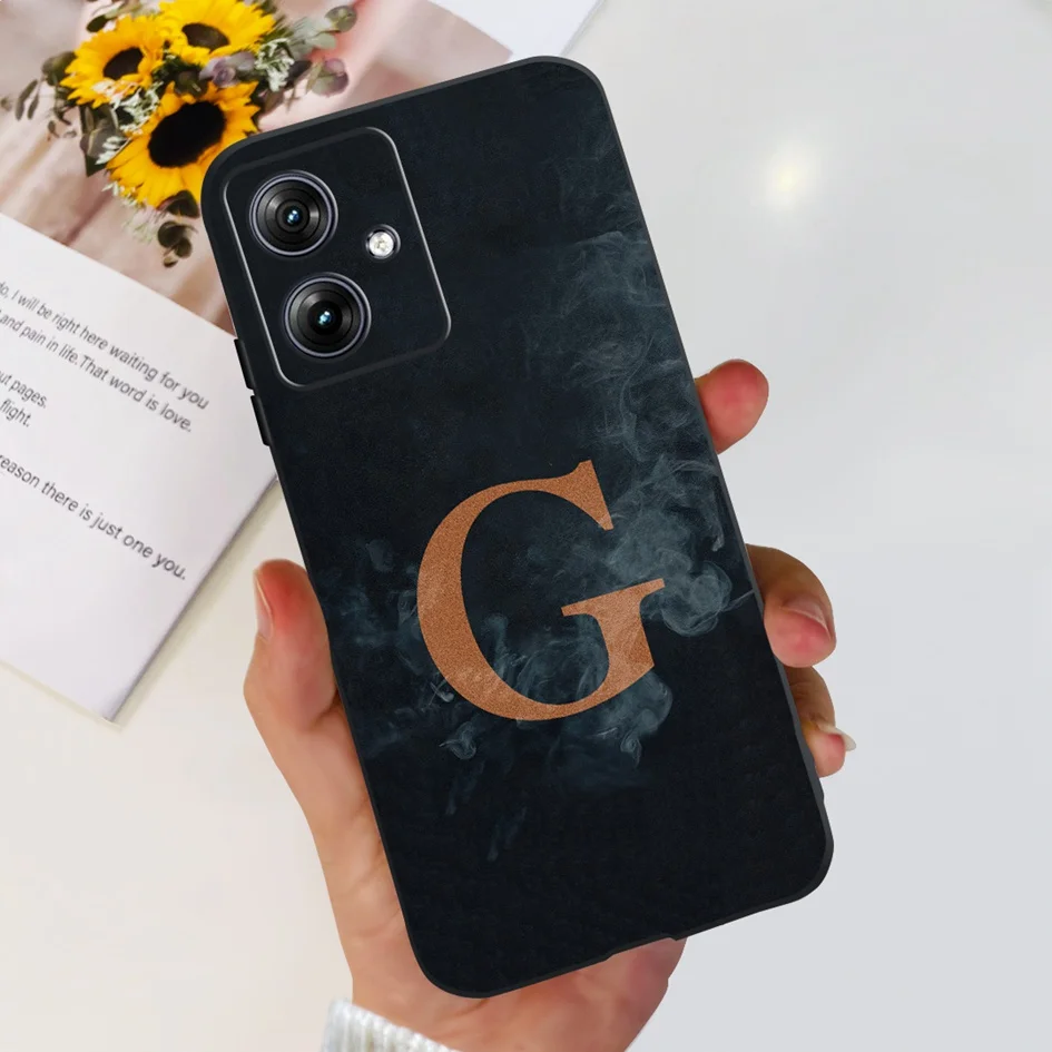Stylish Flower Letters Soft Couple Phone Cover with Bumper
