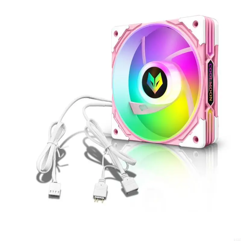 Computer PC Fan Adjustable ARGB Cooling Fan 120mm Control Computer Cooling ARGB for Case Fans 4Pin PWM 5V 3Pin AR