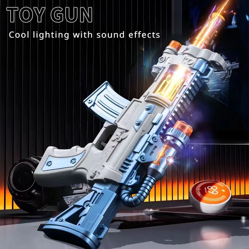 Sound Effect Spinning LED Light UP Non-firing Toy Gun AK47