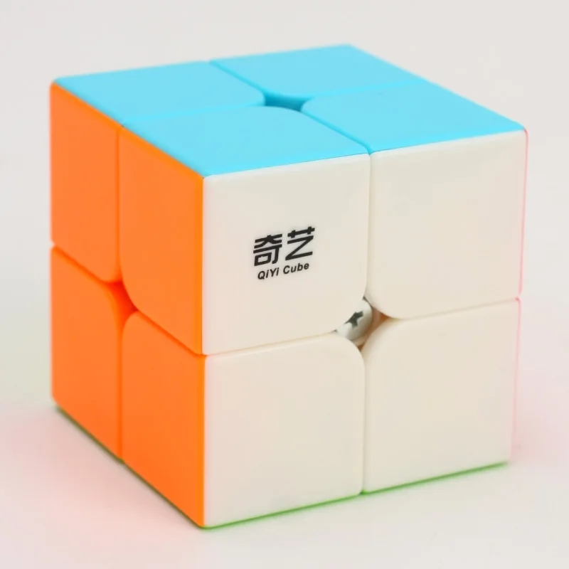[ECube] QiYi QiDi 2x2 ProfessionalSpeed Cube Iniciante Brinquedos Educativos Quebra-cabeça Cubo Mágico Adesivos Adesivo Bebê Crianças Brinquedos
