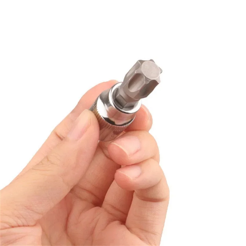 8PCS 1/4" 3/8" 1/2" 12 Point MM Triple Square Spline Bit Socket Set M4-M16 With Bracket For Torque Spanner Ratchet Socket Wrench