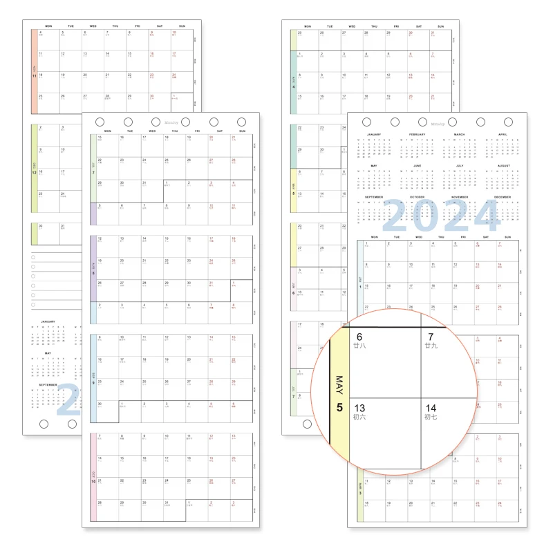 2023 Calendar Tri-folding Calendar Year Month Page | Tri-folding Gregorian  Calendar - Notebook - Aliexpress