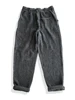 Men's Grey Tapered Pants Sashiko Japanses Style Casual Trousers 3