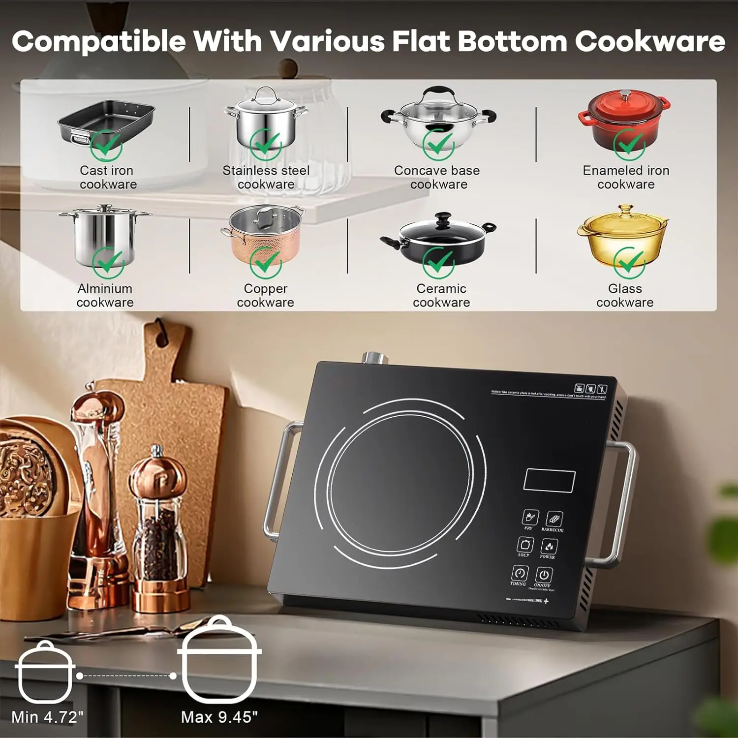 موقد كهربائي سيراميك 3500 واط - طهي سريع وآمن مع 1...