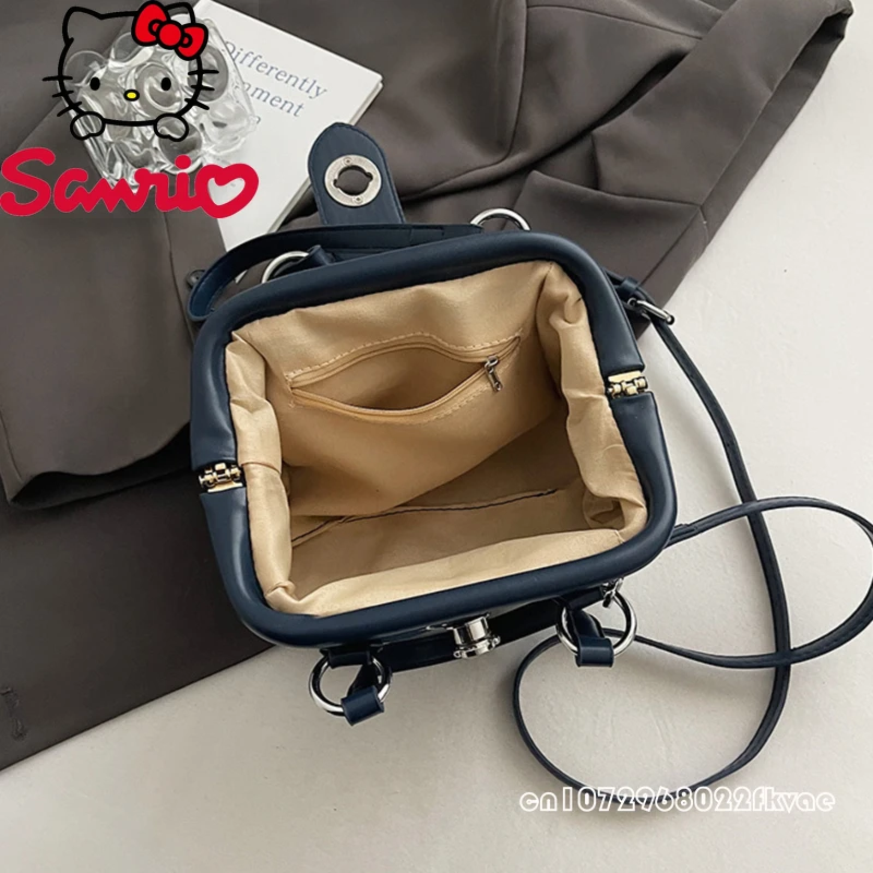 Hello Kitty New Women's Handbag Fashion High Quality Cowboy Women's Shoulder Bag Cartoon Versatile Mini Storage Bag