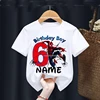 Summer 2025 Kid 2 3 4 5 6 7 8 Marvel Spiderman Girl Birthday Short Sleeve Shirt Spiderman Personalize Name Birthday Boy T-shirt 3