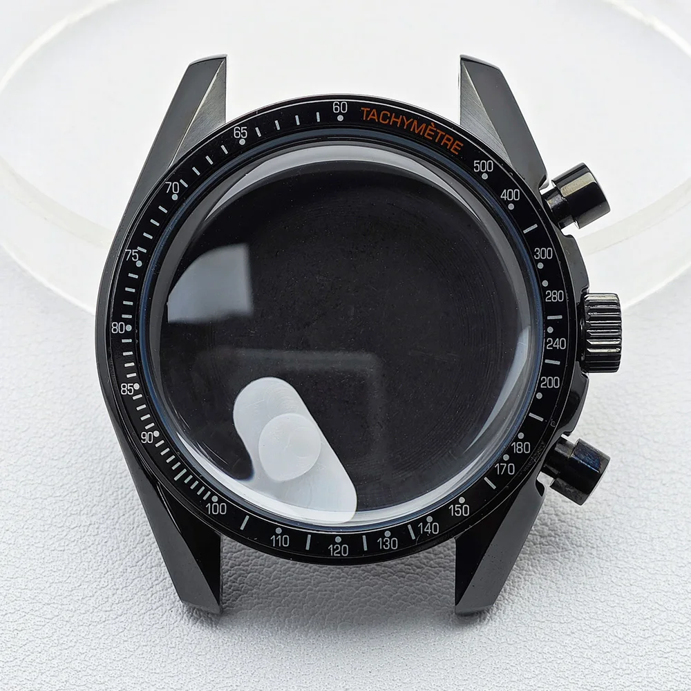 Men's 39.7mm Metal Watch Case with VK63 Movement and 20mm Strap Compatibility, Includes Watch Box
