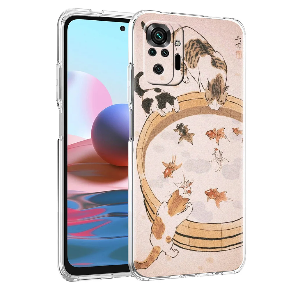 Cat Fishing Design Soft TPU Phone Case Cover