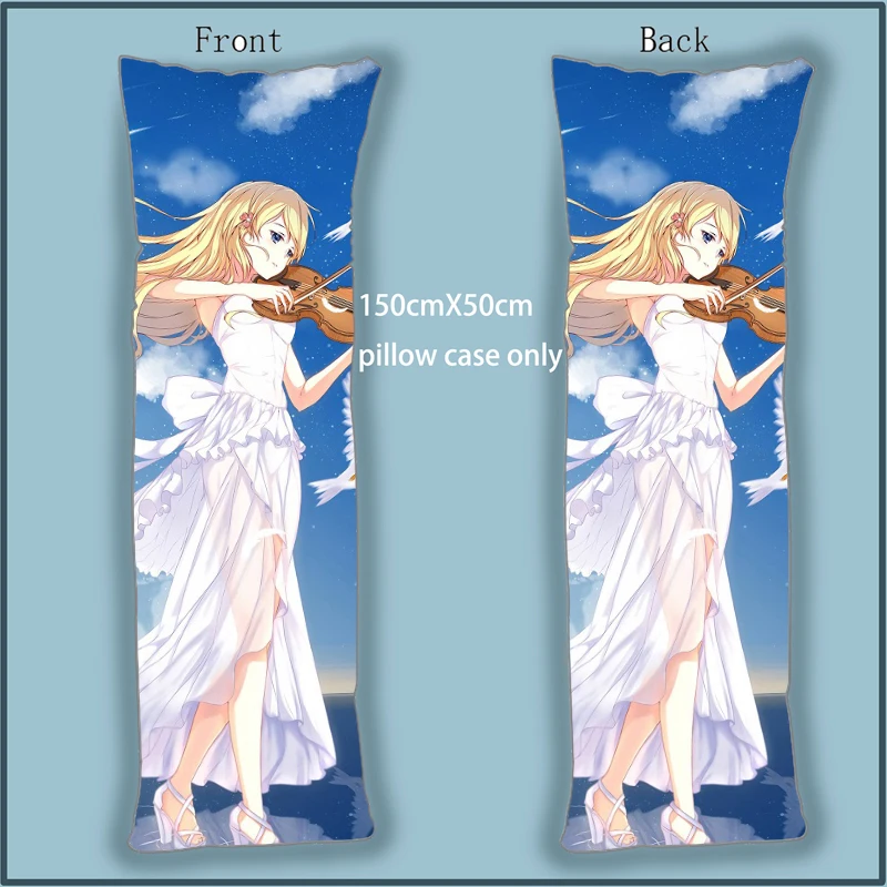 

Anime Dakimakura Body Pillow Case Your Lie in April Miyazono Kaori Home Decoration Accessories Cover 150x50cm
