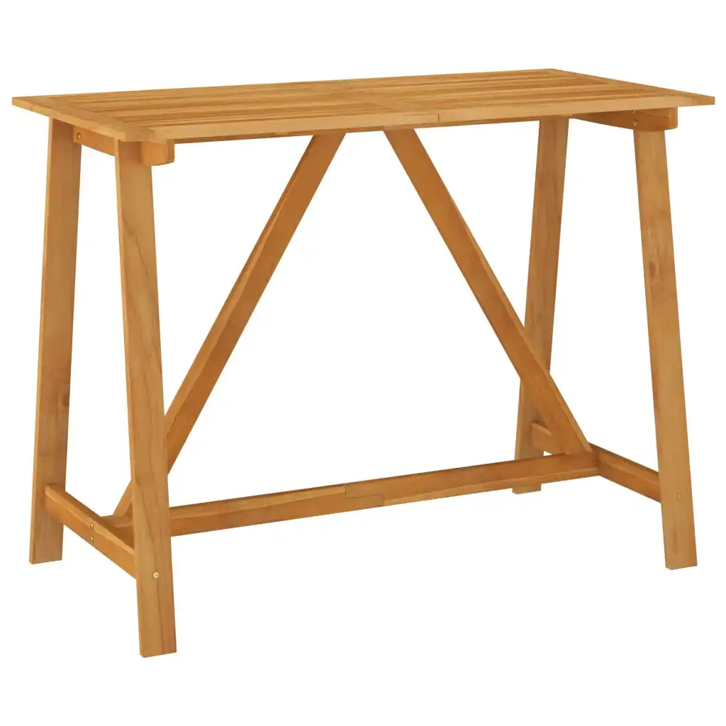 

Garden Bar Table, Solid Acacia Wood Outdoor Table , Patio Furniture 140x70x104 cm