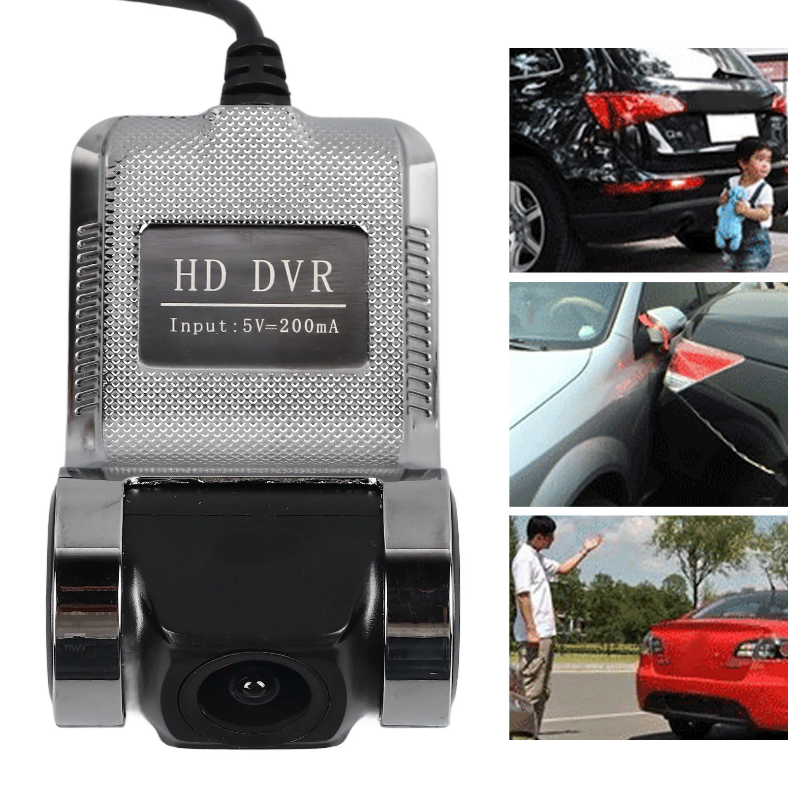 Dual Dash Cam for Android System Front Rear View 1080P Loop Recorder 170 Degree Wide Angle USB Dash Camera Car Accessories