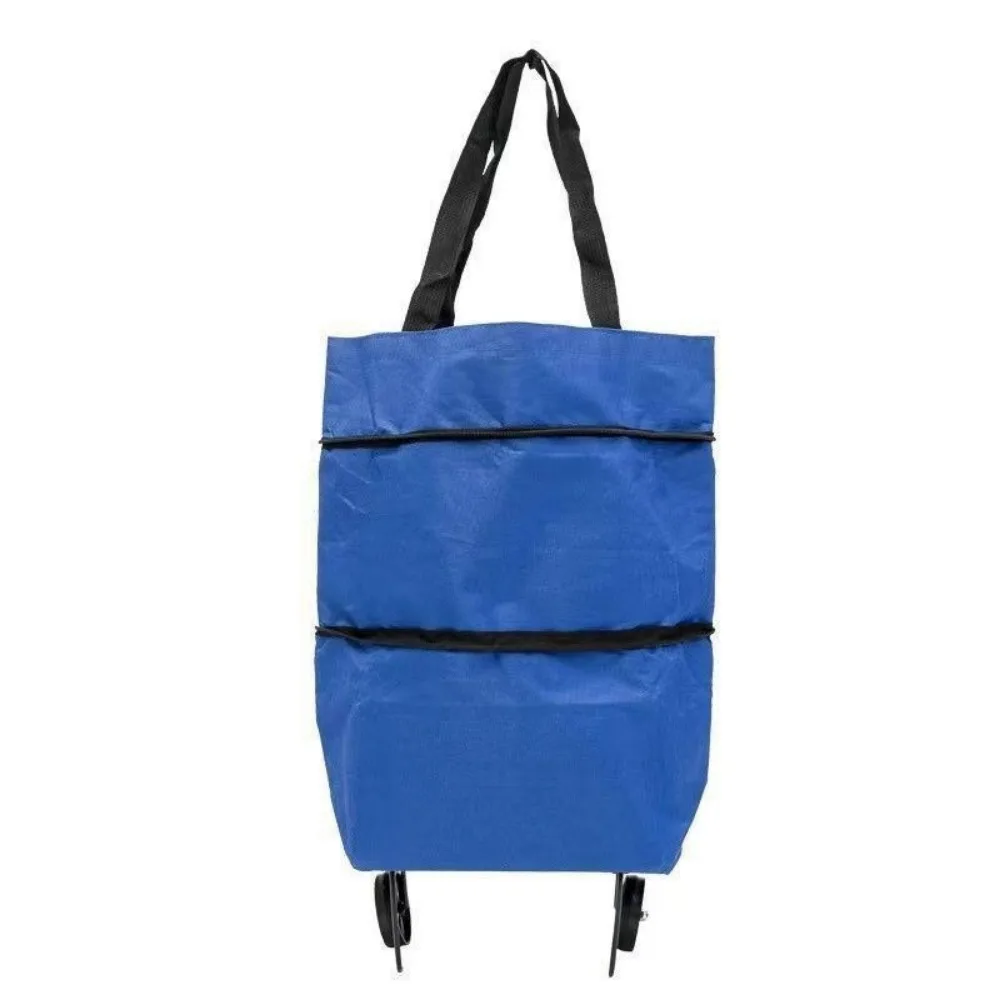 Compact Foldable Grocery Trolley with Wheels – Versatile Backpack for Home and Travel Shopping