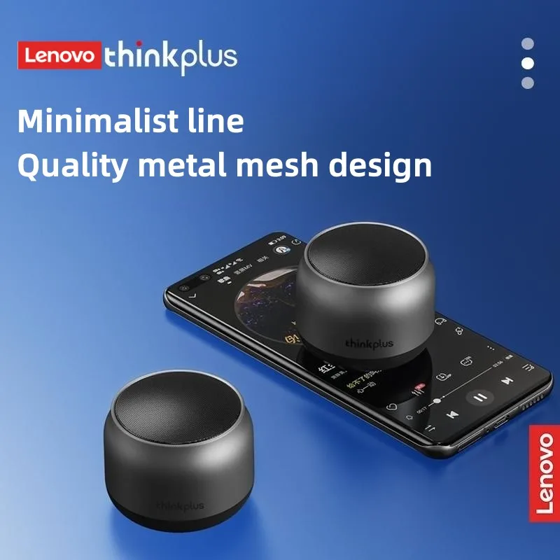 Lenovo K30 wireless Bluetooth speaker with bass emulates the metal texture of car interior and outdoor waterproof portability 4