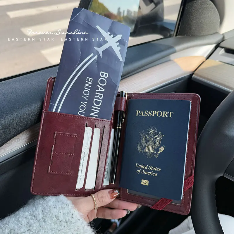 Premium RFID Blocking Leather Passport Holder and Travel Wallet