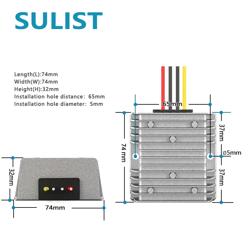 SULIST 자동차 10-36V  12V13.8V/15V/19V20V/24V 전압 조정기 DC-DC 벅-부스트 전원 공급 장치 조정기 모듈 5A-30A