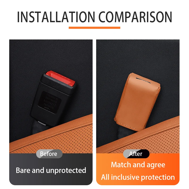 Car Seat Belt Button Leather Protective Cover Anti Scratch Seatbelt Button Protector Seat Belt Protection Cover seat belt covers seat belt protection seat belt protector