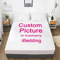 Custom Elastic Fitted Bed Sheet Mattress Protection Cover Home Decor Customized Printed Bedsheet DropShipping 1