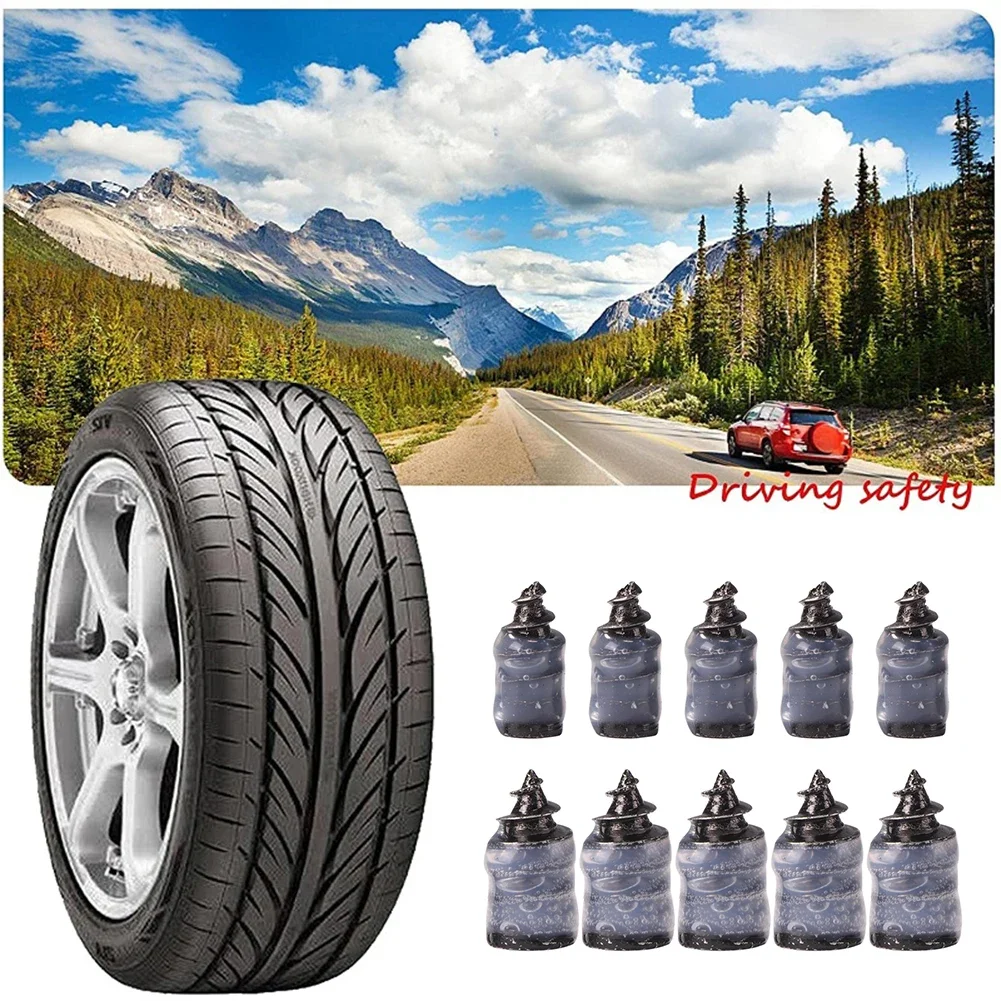 Vacuum Tyre Repair Nail Tire Puncture Screws Motorcycle Fitting Set Tubeless Wheel Repairs Punctures Kit Patches 1-6BOX For Car