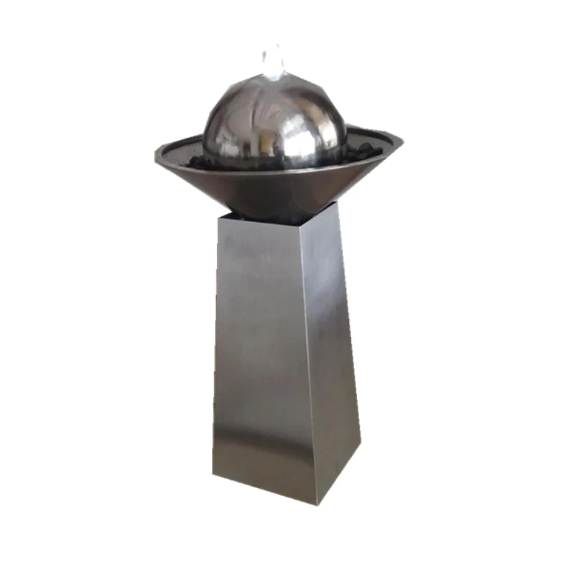 

Home&Garden Decoration stainless steel floor standing waterfall sphere fountains