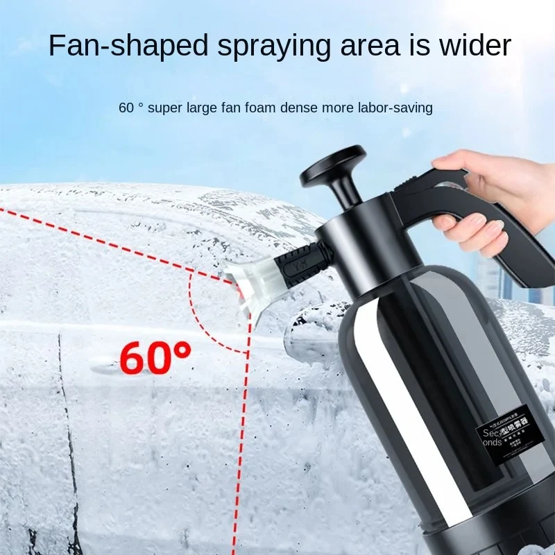 Hand Pump Foam Sprayer 2L 3 Types Nozzle Car Wash Spray Bottle Car Window Cleaning