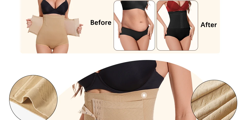 Description Picture 5 of itemHigh Waist Flat Belly Belt Stretch Shapewear Waist Sheath Slimming Panties Abdomen Control Women Body Shaper Modeling Straps