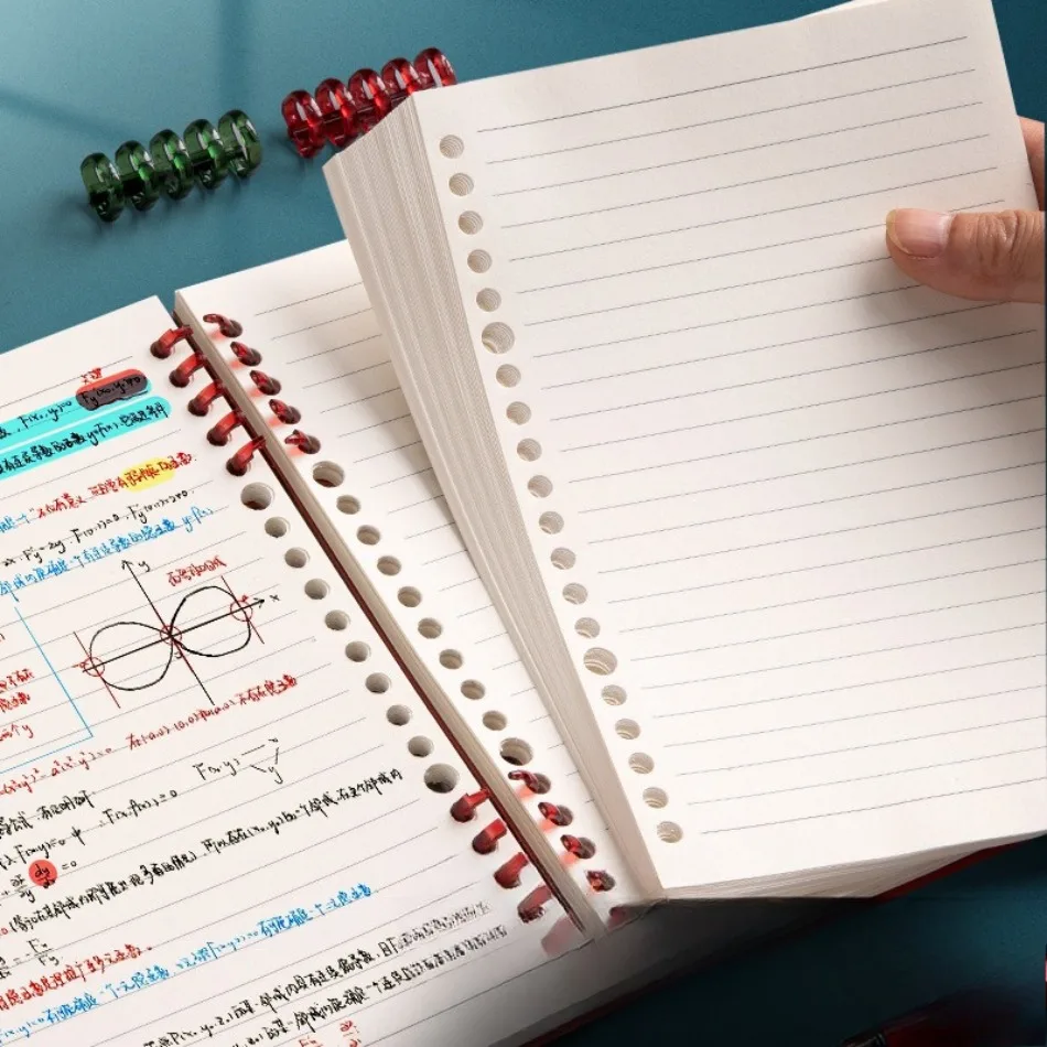 A4 Loseblatt-Notizbuch – Stilvolles, extra dickes, minimalistisches, abnehmbares Blanko-Notizbuch für Studenten, Schreibwaren-Notizbuch – Detail 2