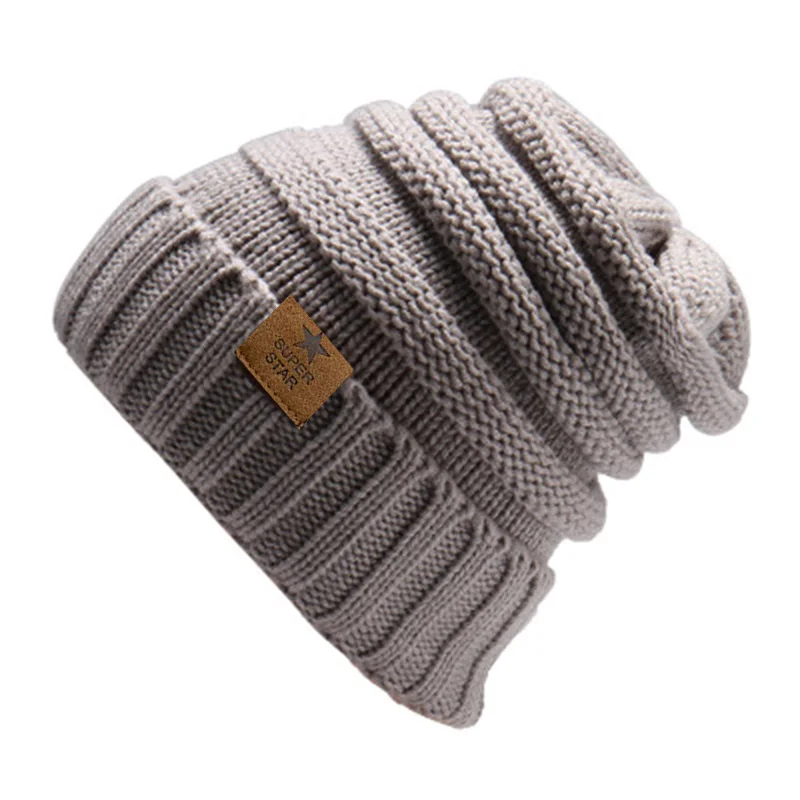 Merk superster caps dame warme winter voor dames meisjes gebreide muts dikke dames Skullies mutsen_voghion.com