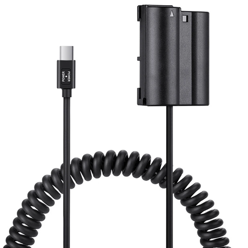 

Type USB C TO EN-EL15 Dummy Battery DC Power AC Adapter For Nikon D7000 D7100 D7200 D750 D800E D810A Z5 Z6 Z7 II Camera