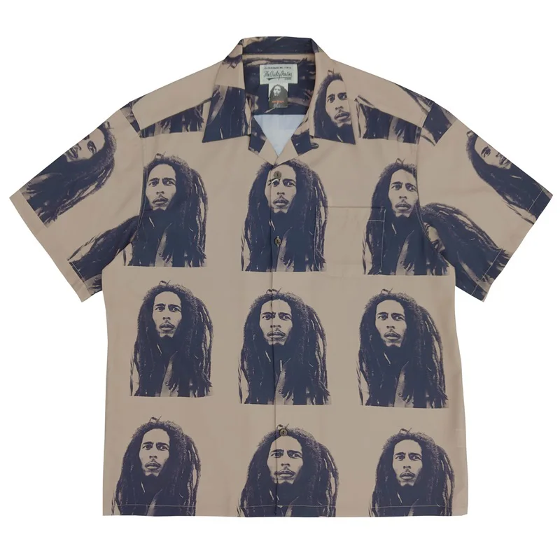 

2023 New WACKO MARIA Best Quality Short Sleeve Breathable Shirt Portrait Pattern Men Woman Autumn Fashio Streetwear