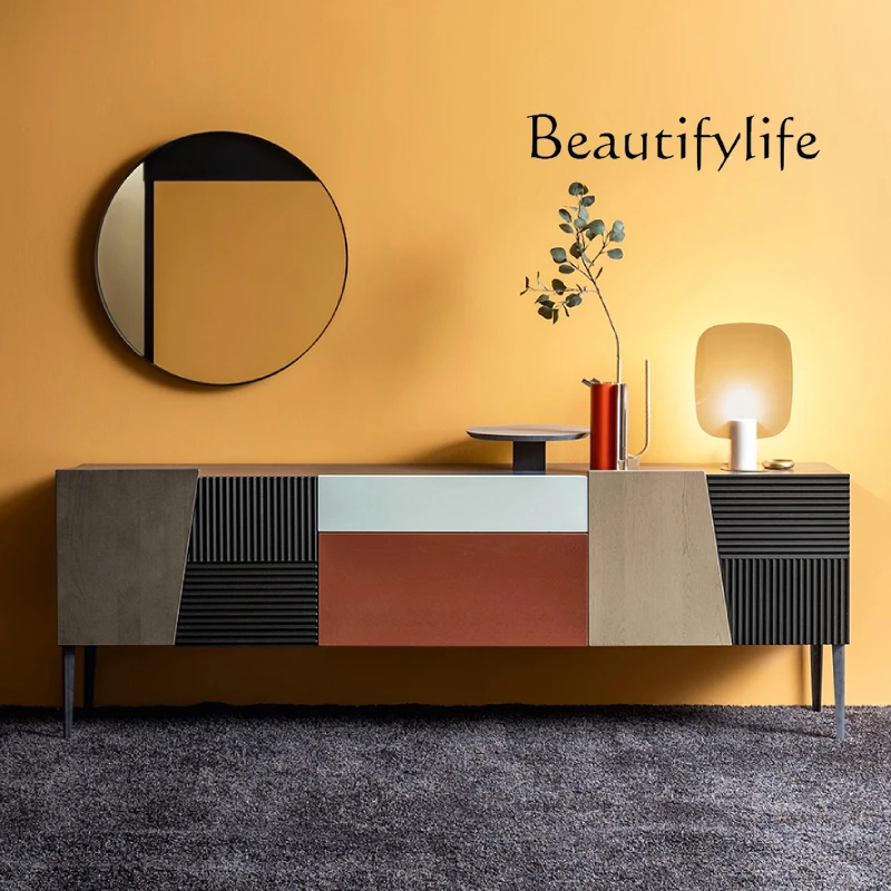 

Italian Minimalist Designer Living Room Meal Side Storage Entrance Cabinet Storage Kitchen TV Cabinet Storage Cabinet