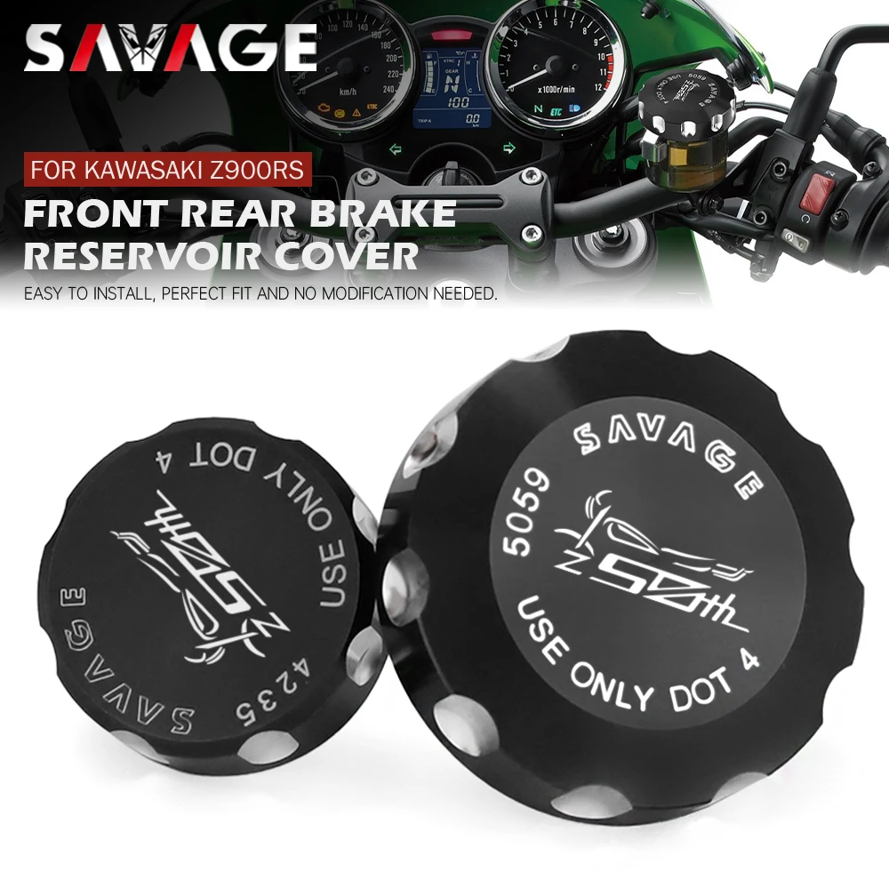Front Rear Brake Reservoir Covers For KAWASAKI Z900RS 2018 2022 Z 900