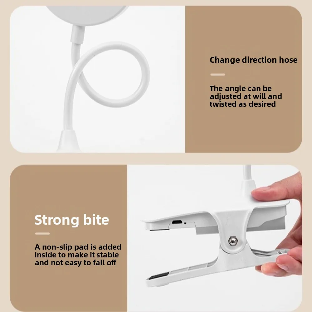 3 Modes LED Clip Lamp Dimming Function Eye Protection USB Rechargeable Lamp Rechargeable Touch Control LED Desk Lamp Study Use