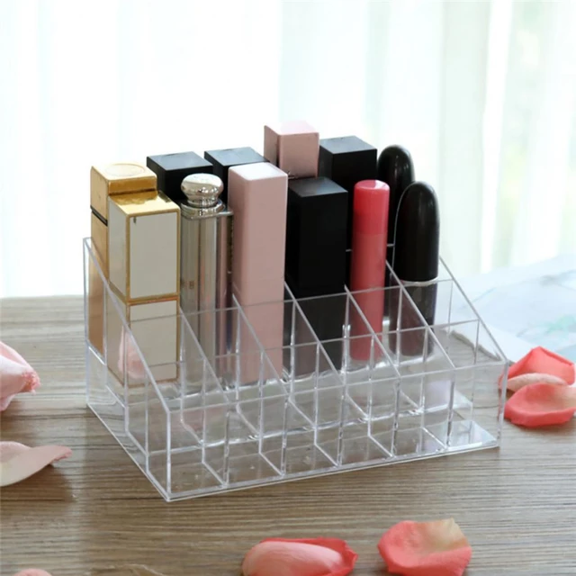  Organizador de maquillaje y lápiz labial, 24 espacios