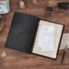 Genuine Leather A5 Binder Notebook and Journals with 6 Rings Refillable Vintage Planner Organiser for School Office Writing 3