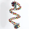Bird Perch Toy Spiral Cotton Rope Chewing Bar Parrot Swing Climbing Standing Toys with Bell Bird Supplies 3