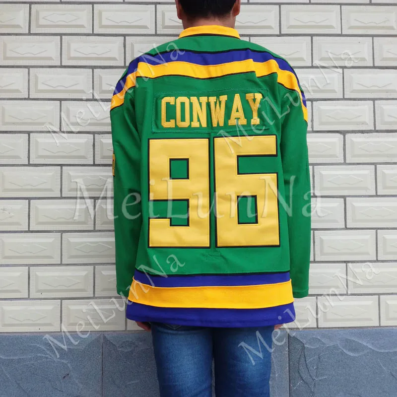  Charlie Conway #96 Mighty Ducks Adam Banks #99 Movie Ice Hockey  Jersey : Clothing, Shoes & Jewelry