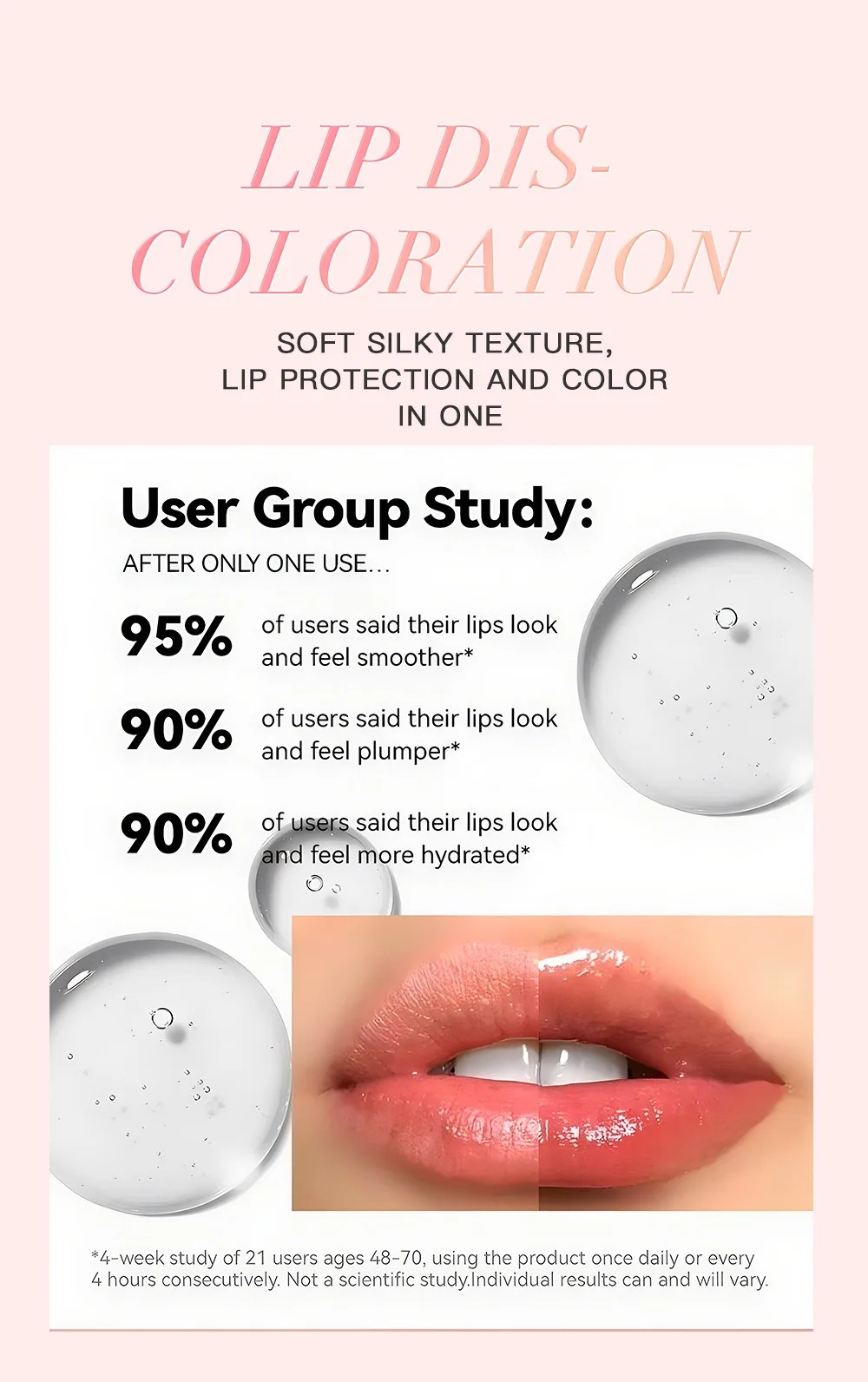 Description Picture 6 of itemShine Crystal Volume Lip Oil Plumping Pearl Gloss Pink Blue Hydrating Transparent Jelly Lip Gloss Serum Lip Care Makeup Cosmetic