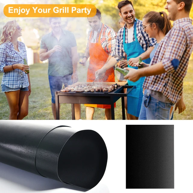 Bbq Grill Szőnyeg Barbecue Kültéri Sütés Nem Tapadós Pad Újrafelhasználható Parti Szőnyegekhez - Image 6