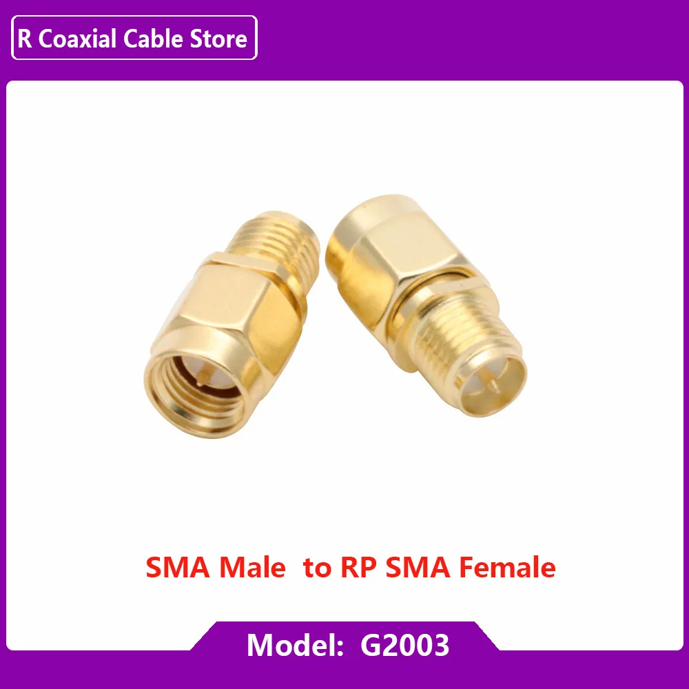 10 шт., адаптер SMA (RP), штекер SMA в (RP) гнездо SMA, RF Коаксиальная муфта, гайка, Цилиндрический разъем, конвертер