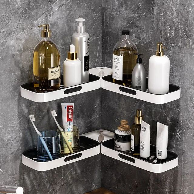 Shower Rack Corner Shelves Suction Cup Sticker Storage Cosmetic White  Holder Toilet Shampoo Basket Organizer Bathroom Accessorie - AliExpress