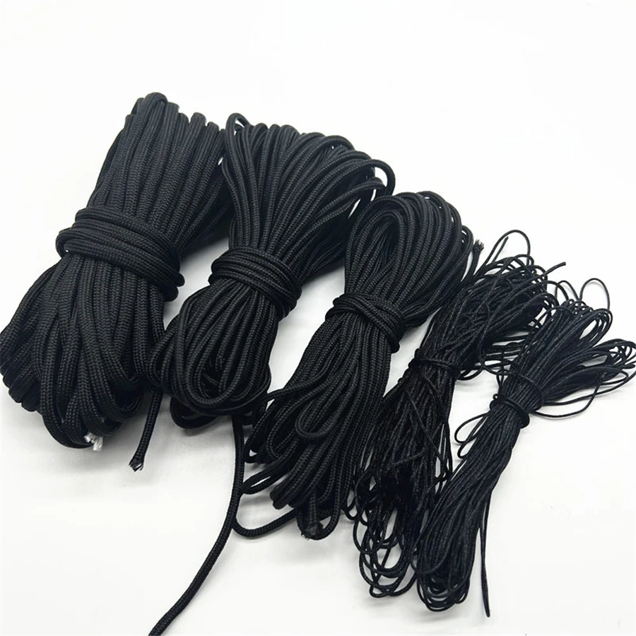 0.4/0.5/0.8/1/1.5/2/3/4MM Paracord Parachute Cord Lanyard Tent Rope Guyline Mil Spec Type 1pcs for Hiking Camping nylon cord