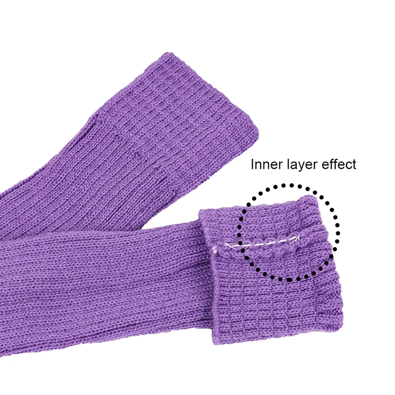 80 cm Frauen Beinlinge Winter Mädchen Weibliche Bein Abdeckung Für Gym Fitness Gestrickte Wolle Dance Ballett Yoga Lose Socken lange Strumpf – Detail 35